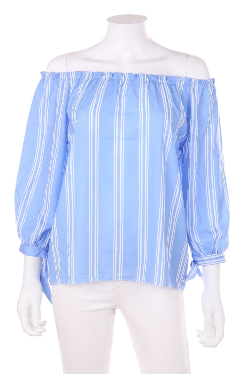 My Hailys - Carmen-Bluse mit Streifen - M