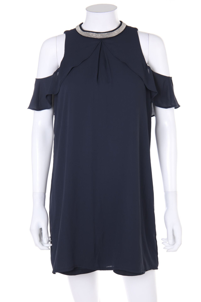 ESPRIT - Party-Kleid mit Volants mit Schmuckstein-Applikation - D 36