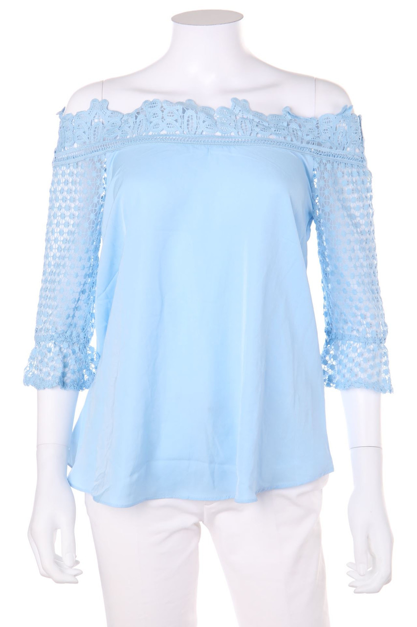 SECONDHAND - Off-the-shoulder blouse with Lace Insert - M
