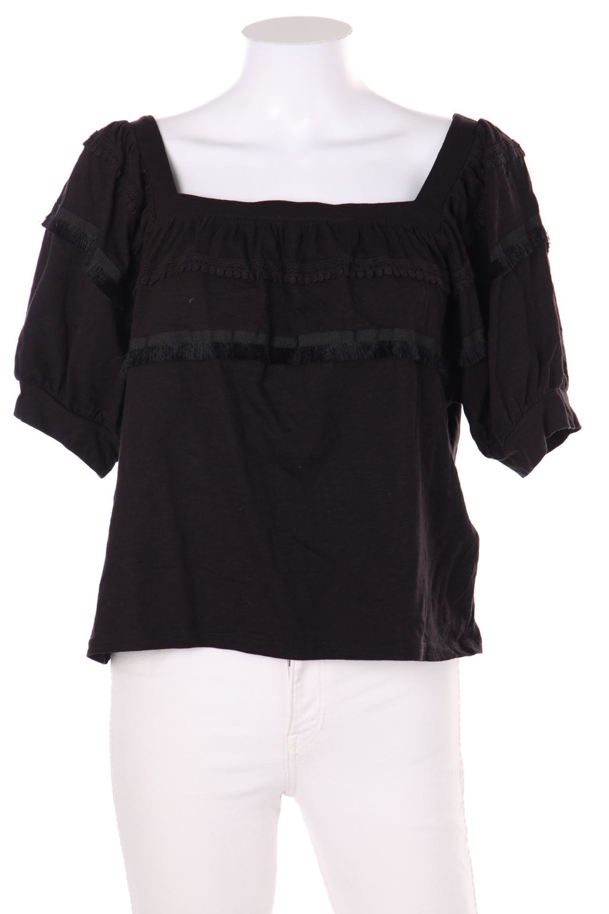 NEW LOOK - Shirt im Folklore-Stil mit Fransen - D 32