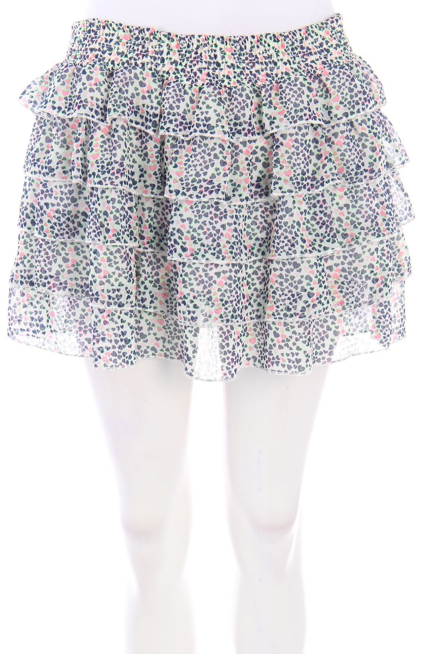 FSBN - Skirt, Layer Look with Print - L