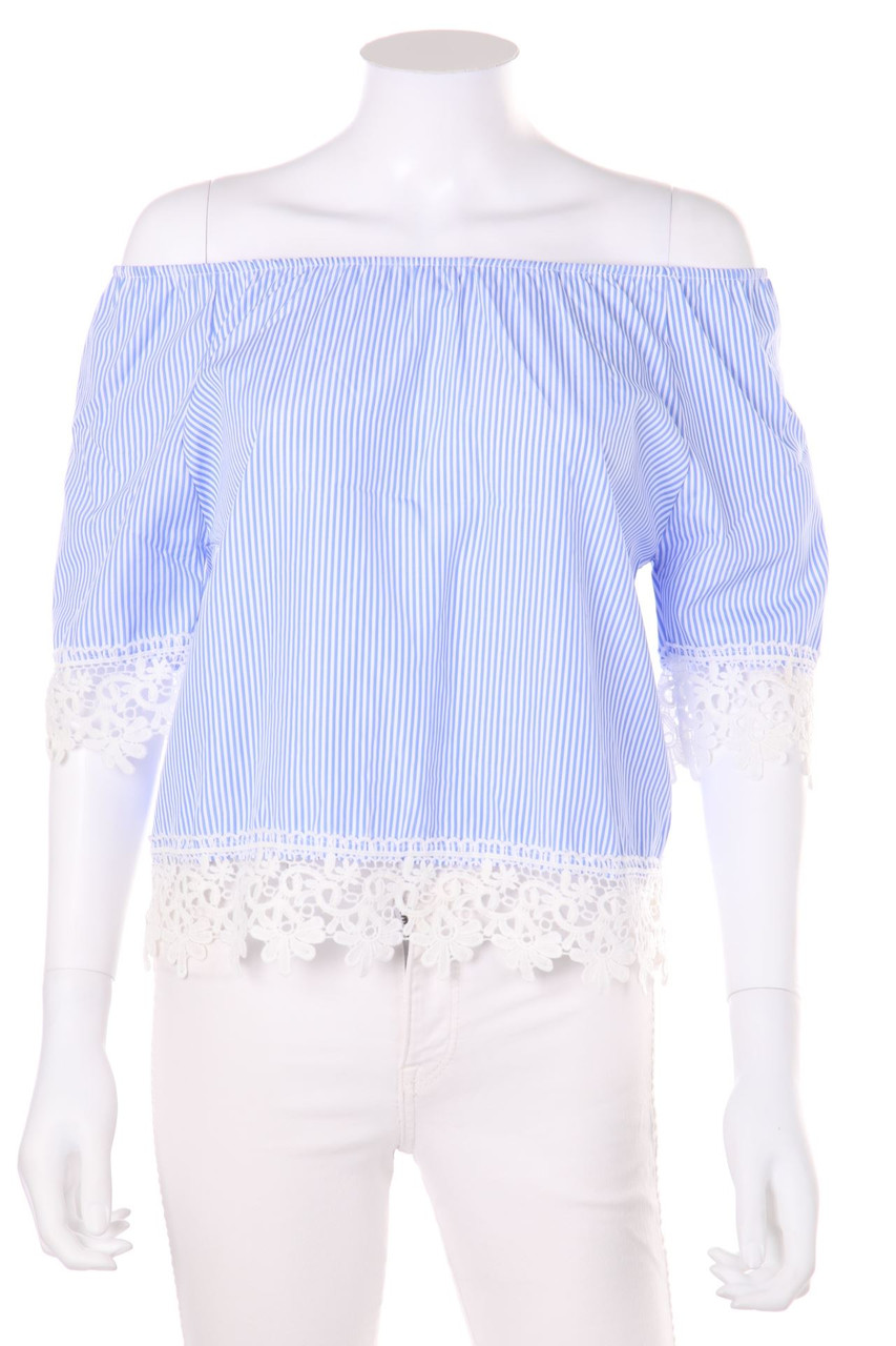 HÔTEL DE VILLE - Off-the-shoulder blouse with Lace - S
