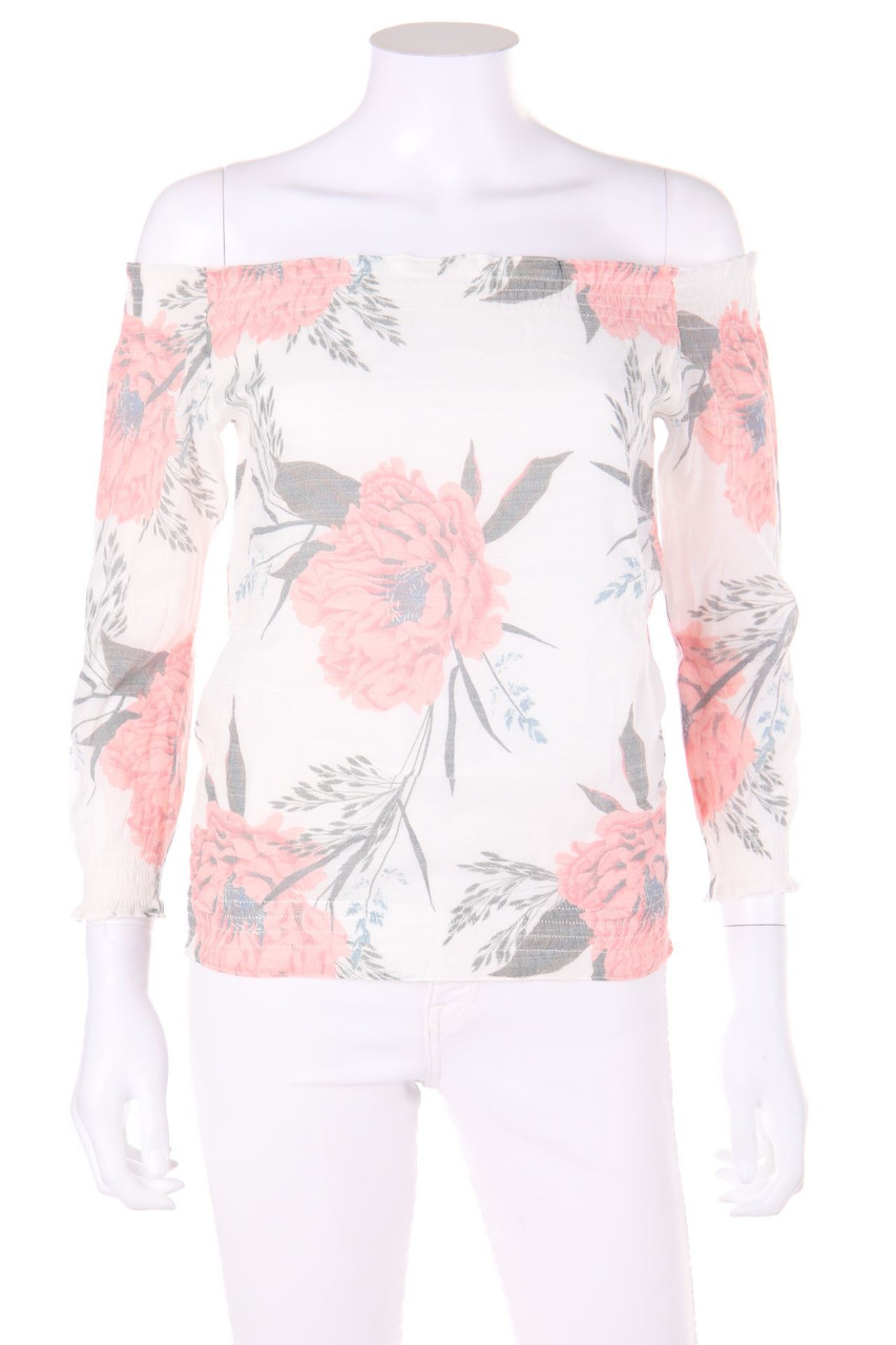 VERO MODA - Carmen-Bluse mit floralem Muster - XS