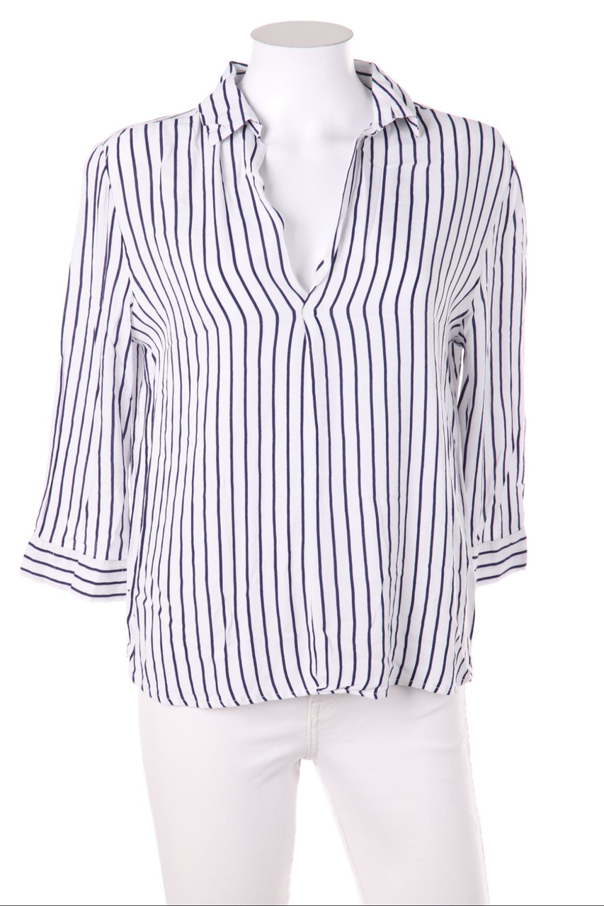 Bershka - Blouse with 3/4 Sleeve with Stripes - S