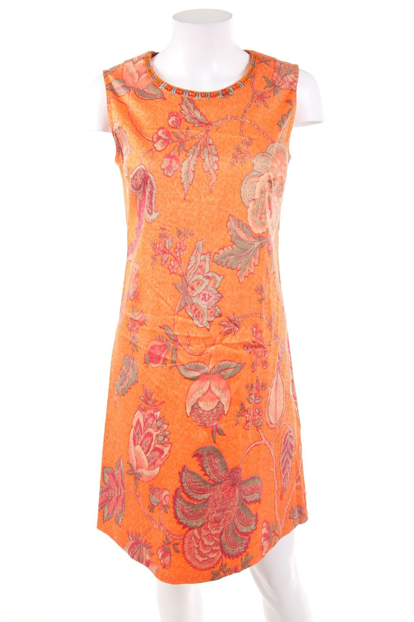 Derhy - Sheath-Sheath Dress with Flower Print with Pearls - S