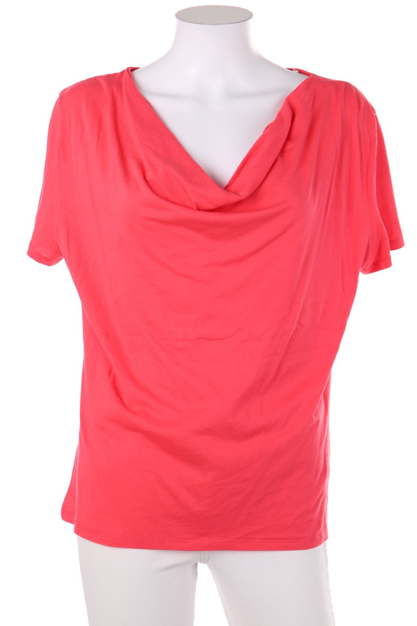 GLOBUS ESSENTIALS - Kurzarm-Batwing-Shirt mit Wasserfall-Ausschnitt - M