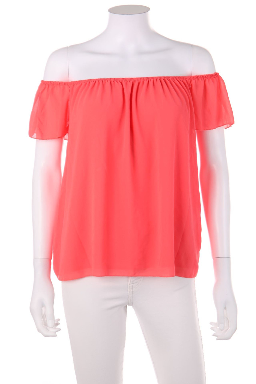 TODAY - Off-the-shoulder blouse with Ruffles - M