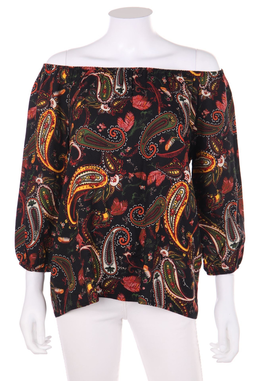 17&CO. - Carmen-Bluse mit Paisley-Print - S