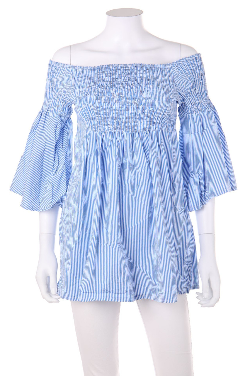 No Label - Blouse with 3/4 Sleeve with Stripes - XS