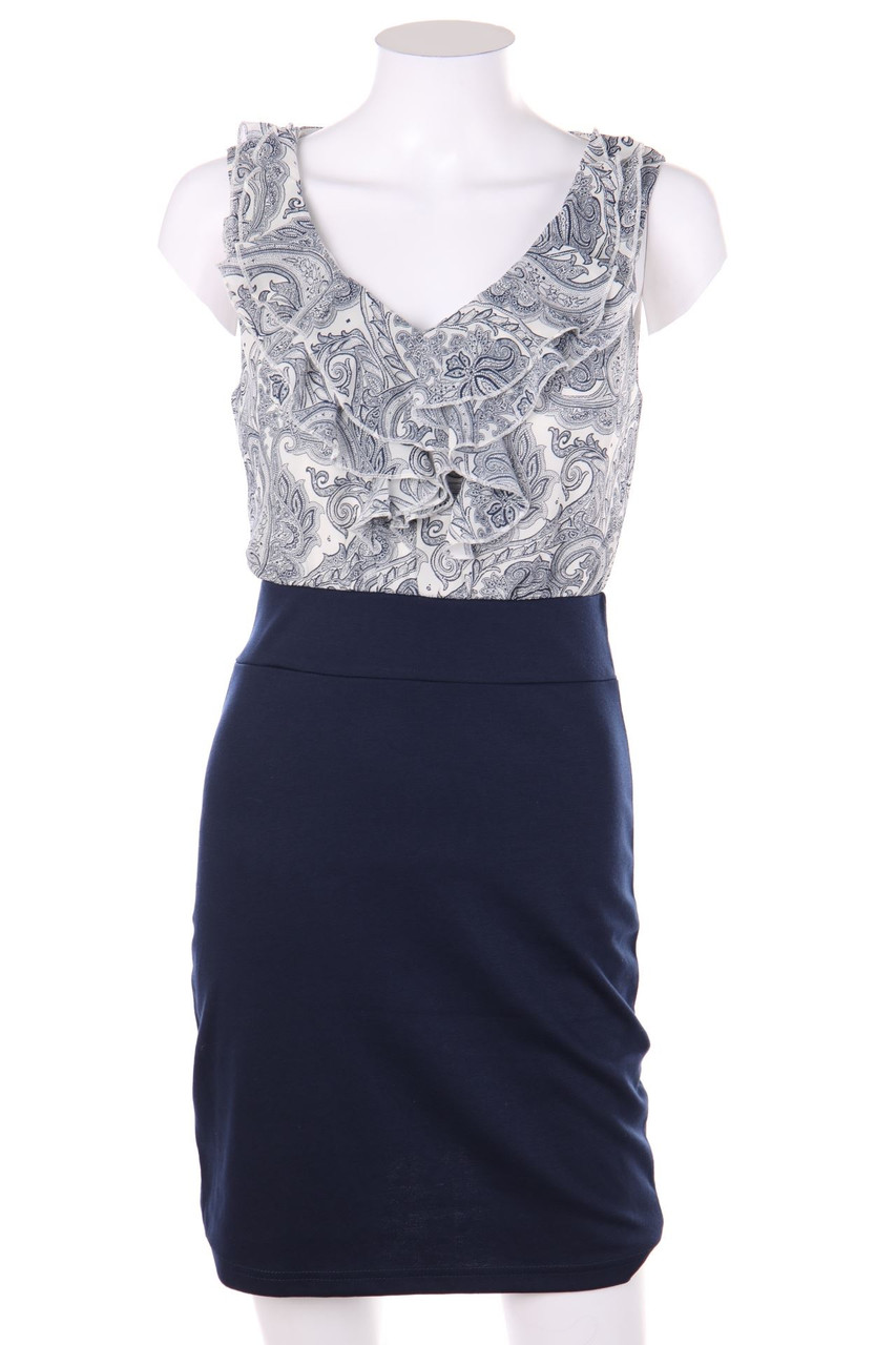 oodji - dress with Paisley Print with Volants - S