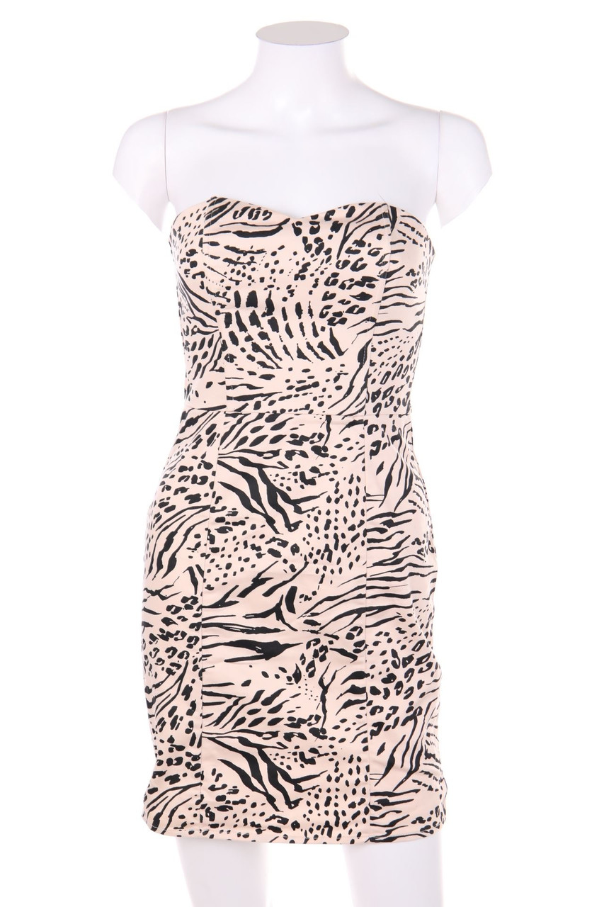 H&M - Bandeau-Kleid aus Baumwoll-Mix mit Animal-Print - D 34