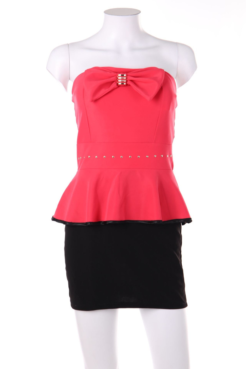 Ohne Label - Mini-Party-Kleid mit Schleife - D 34