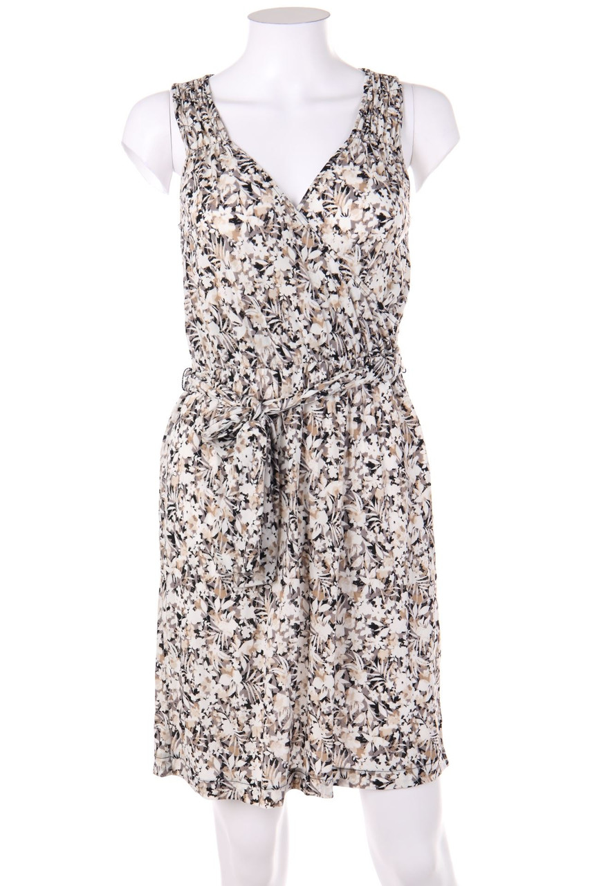 ESPRIT - Kleid in Wickel-Optik mit floralem Muster - D 34