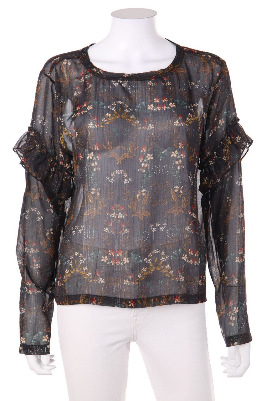 YES OR NO - Bluse mit floralem Muster mit Rüschen - XL