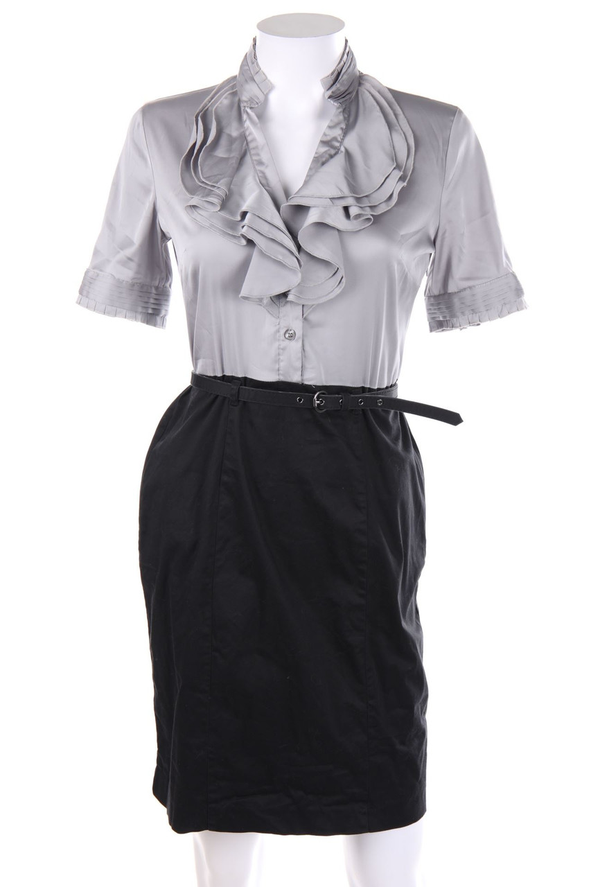 NEW YORK & COMPANY - Shirt Dress with Volants - XS