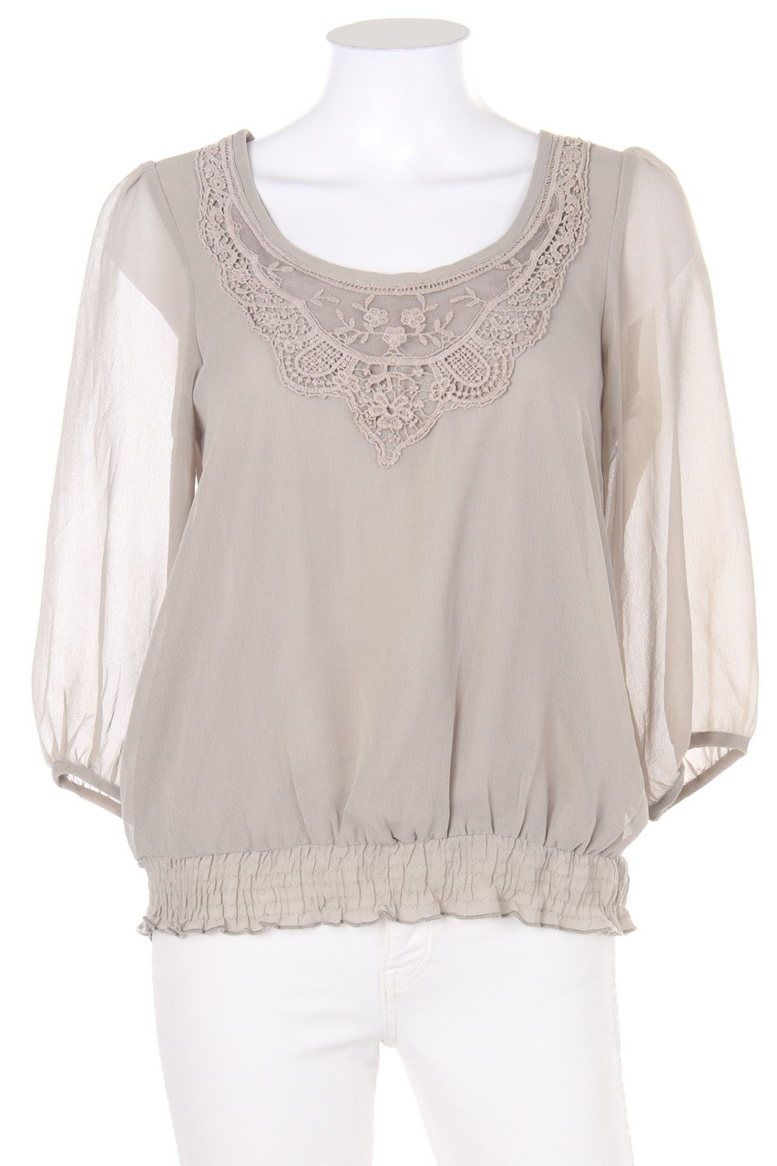 VERO MODA - Bluse mit Spitzen-Einsatz - S