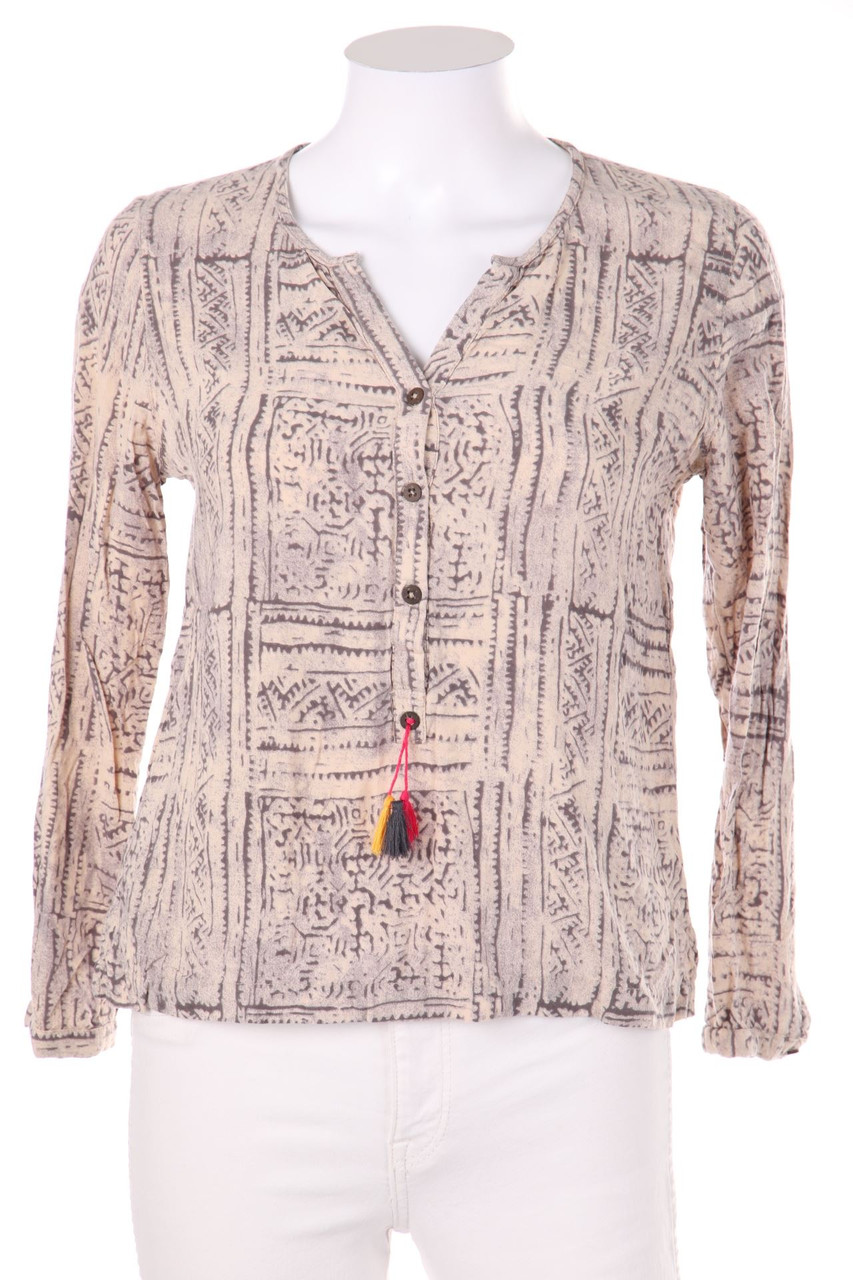 SECONDHAND - Blouse, Viscose with Ethno Print - XS