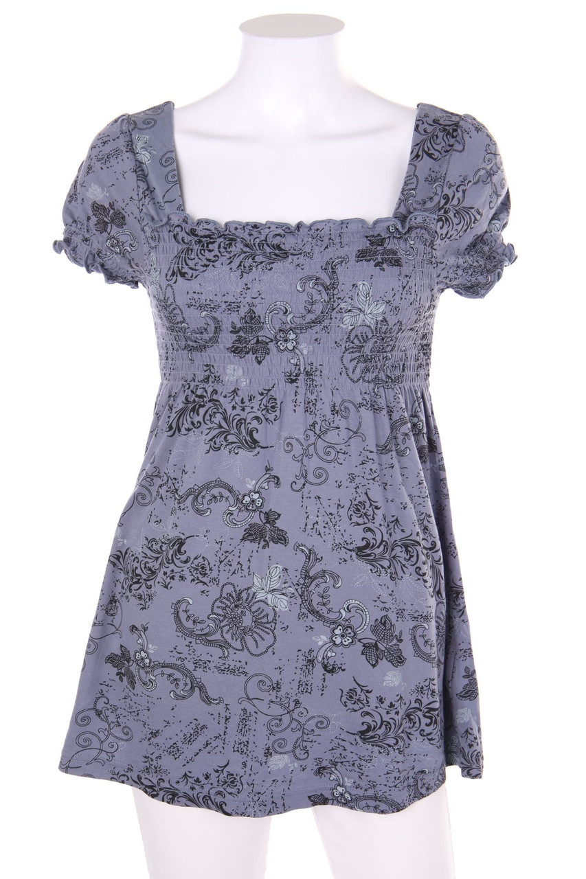 No Label - Shortsleeve Blouse with floral print with Print - L