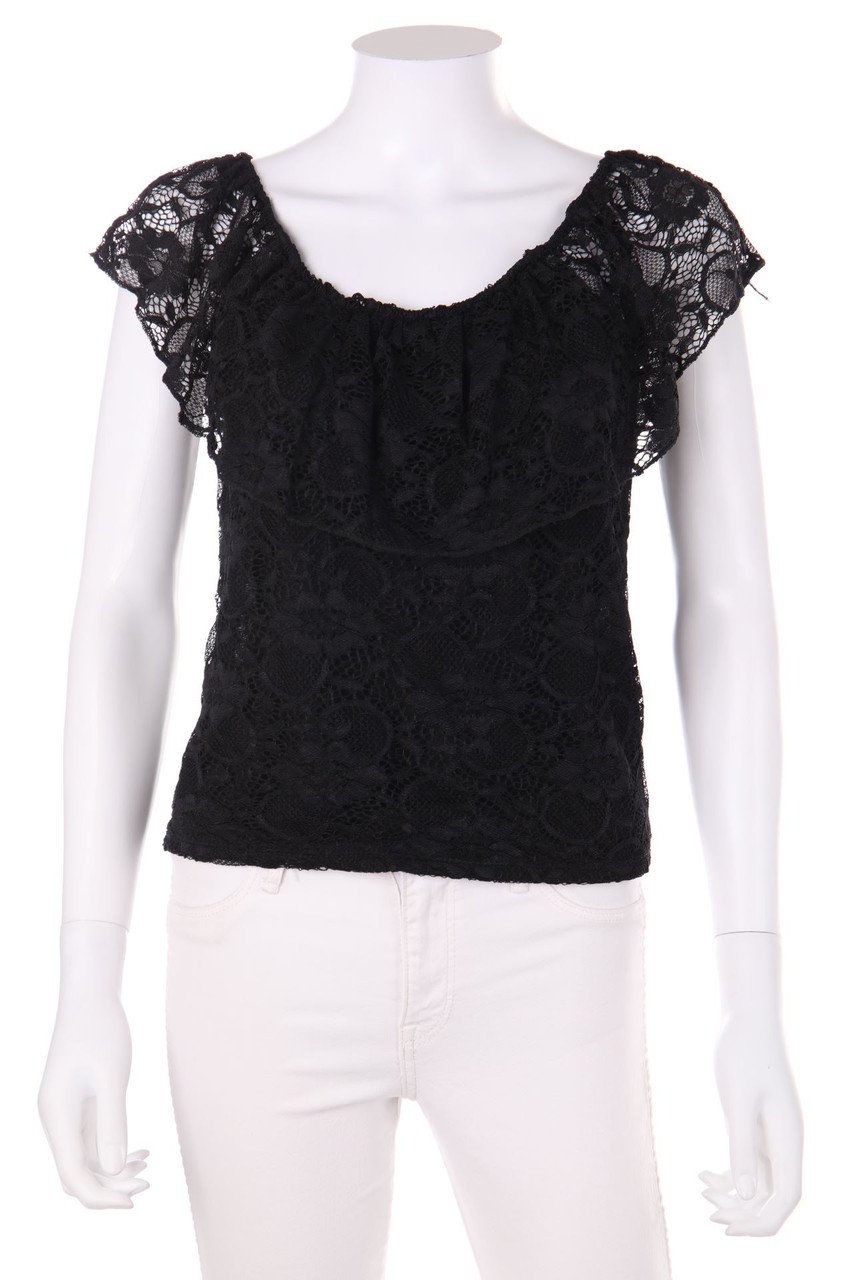 TODAY - Off-the-shoulder blouse, Lace - M