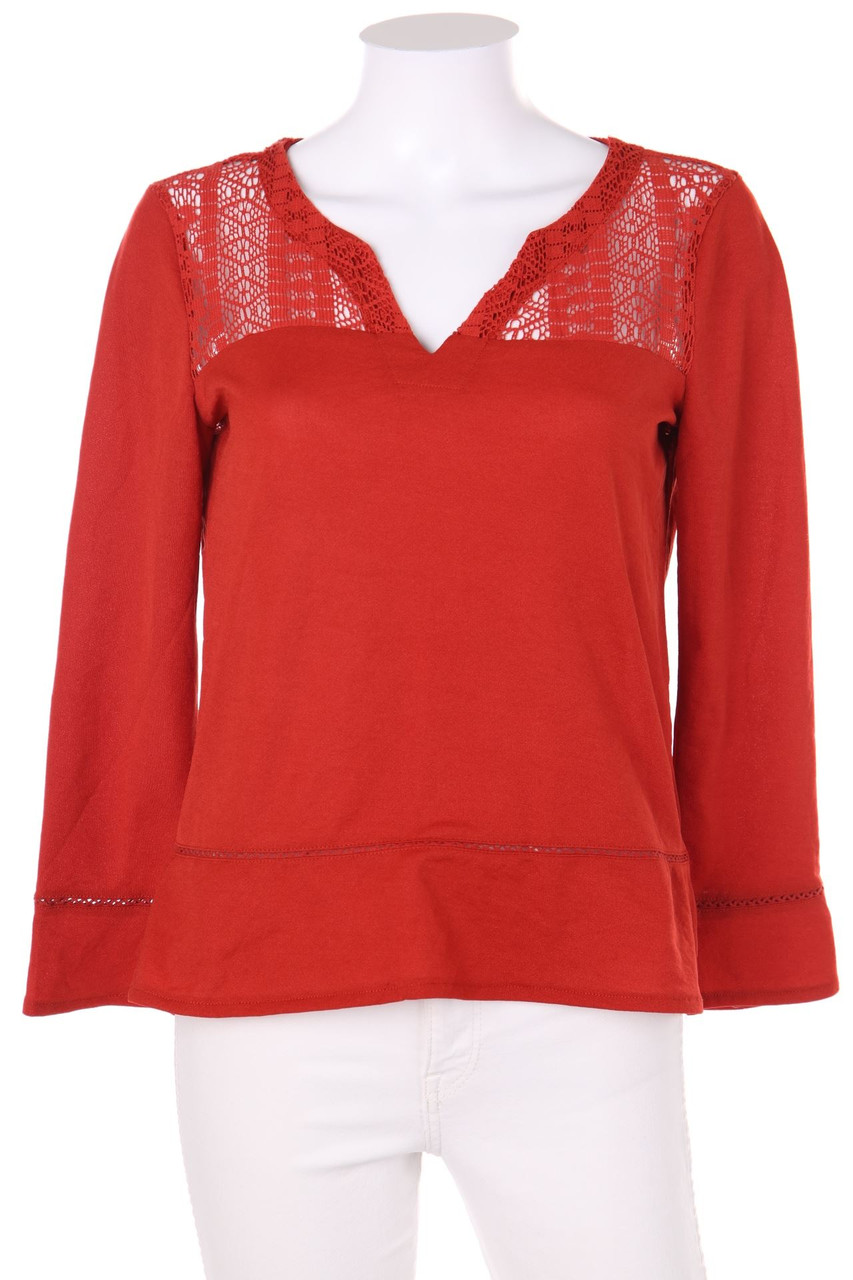 ONLY - Bluse mit Spitzen-Einsatz - S