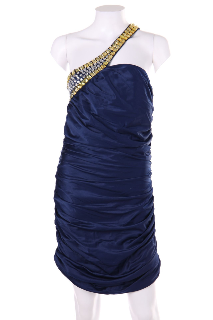 Eva&Lola - Satin Dress with Jewelry Stones - S