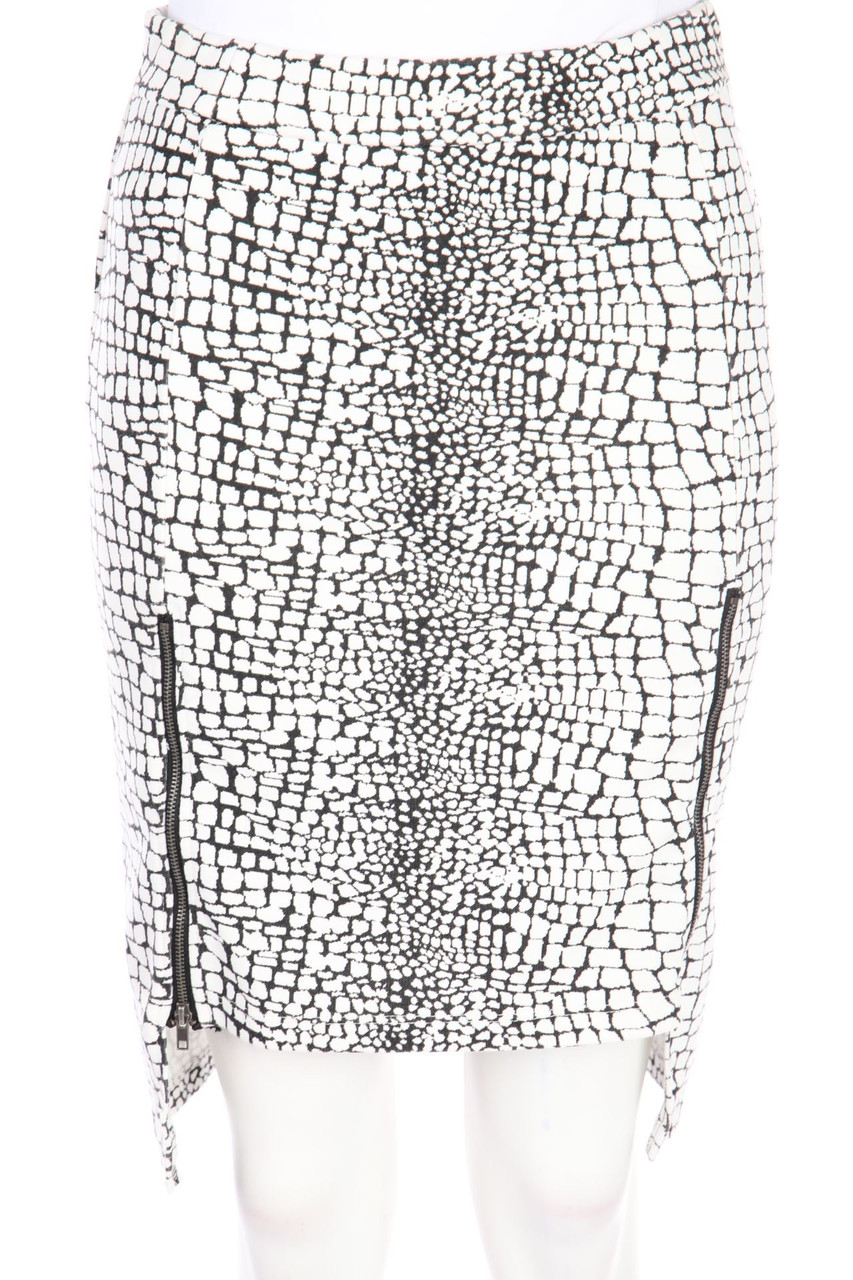 YES OR NO - Muster-Bleistift-Rock mit Zipper - S