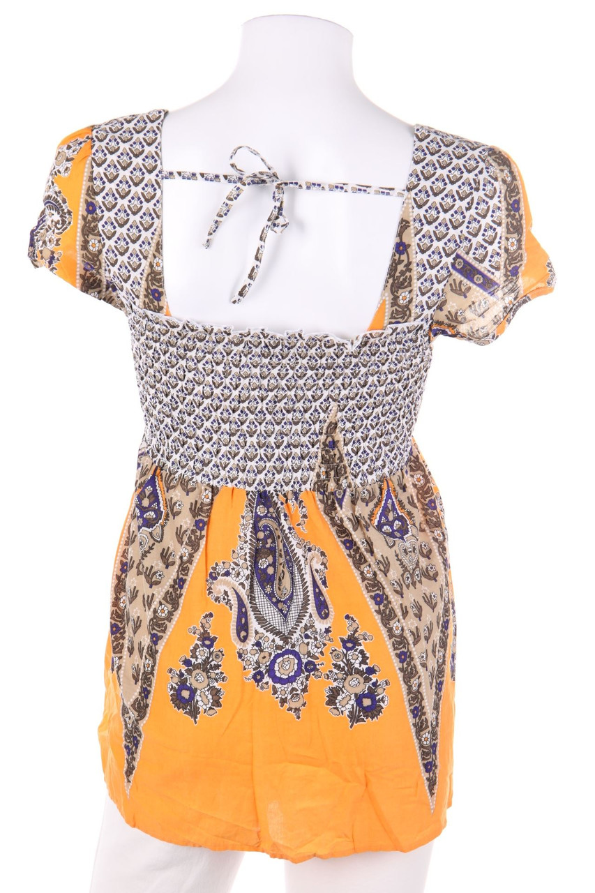 ONLY - Kurzarm-Bluse mit Print - M