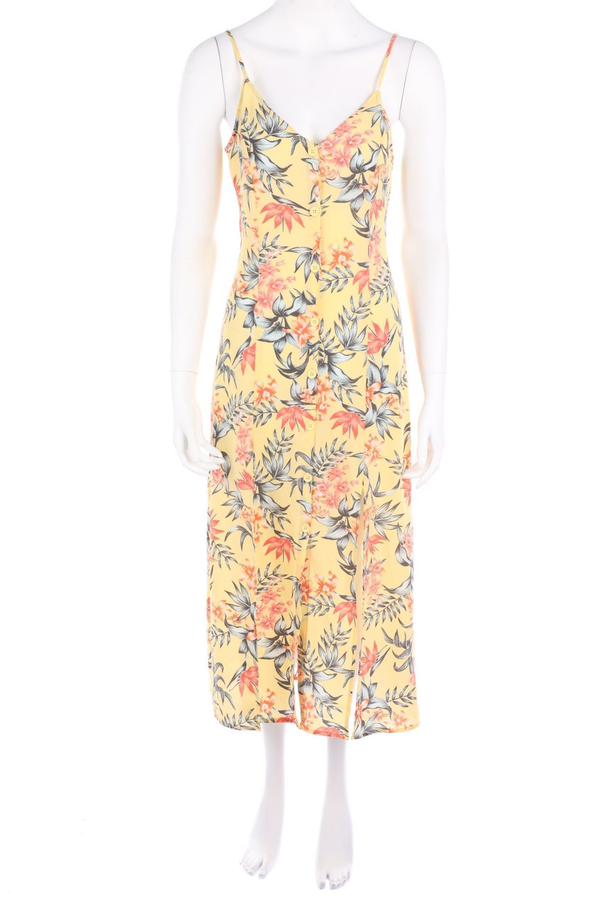 VINTAGE - Maxi Dress with Flower Print - D 38
