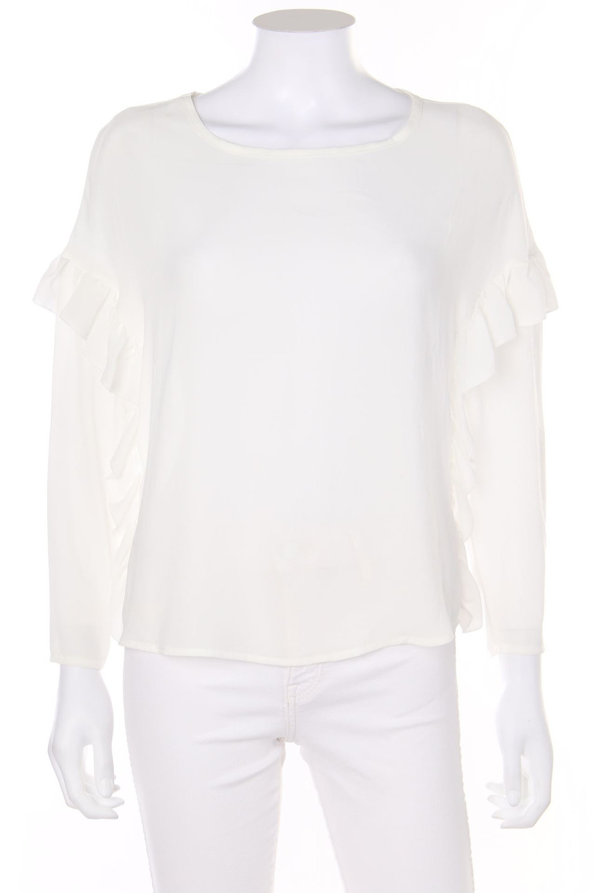 ANGELA DAVIS - Blouse with Volants - L