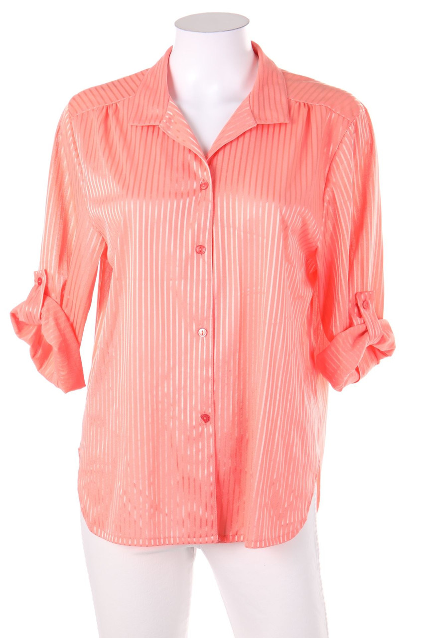 H&M - Hemd-Bluse mit Krempel-Ärmeln mit Streifen - D 42