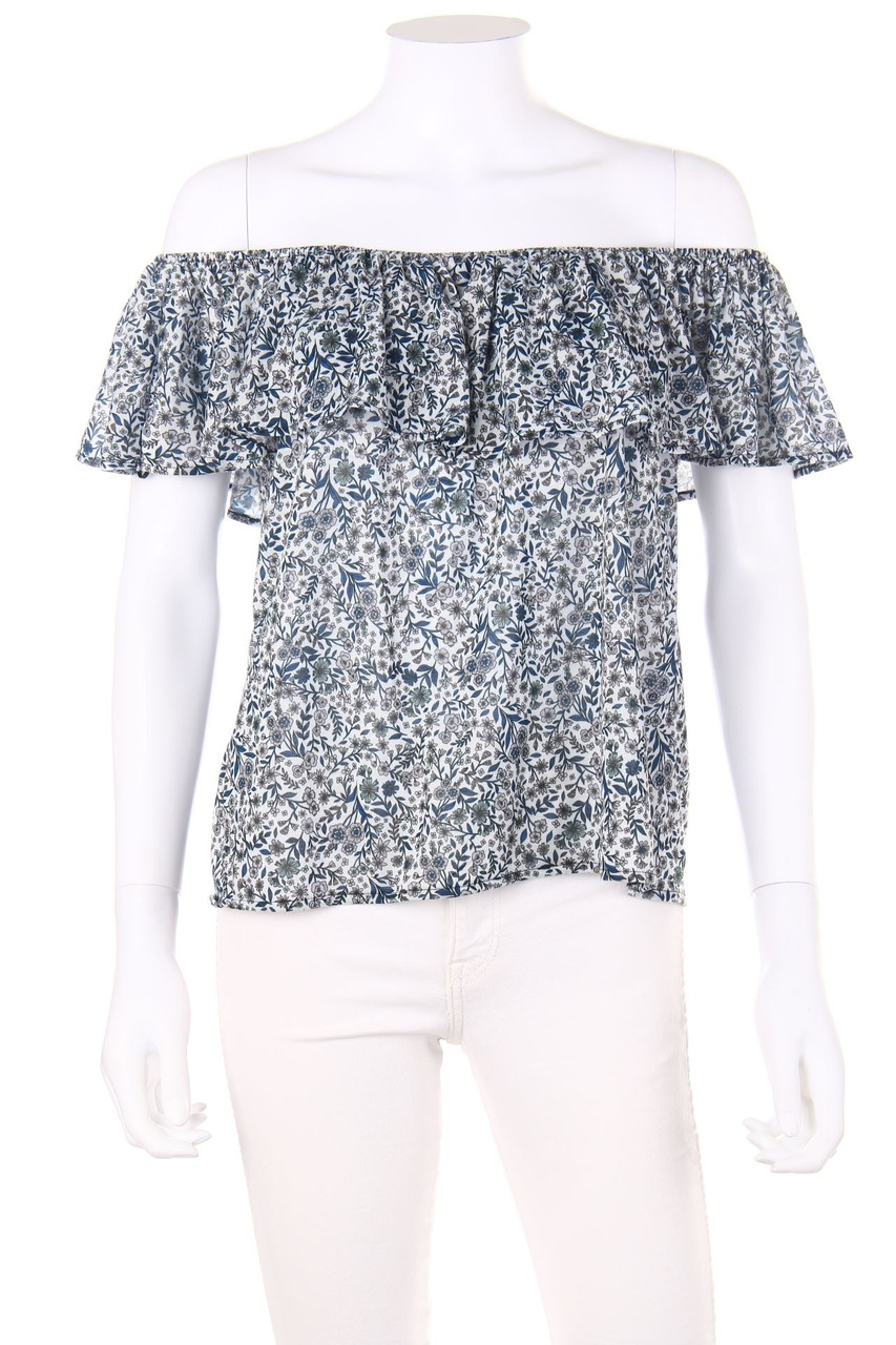 H&M - Carmen-Bluse mit floralem Muster - M