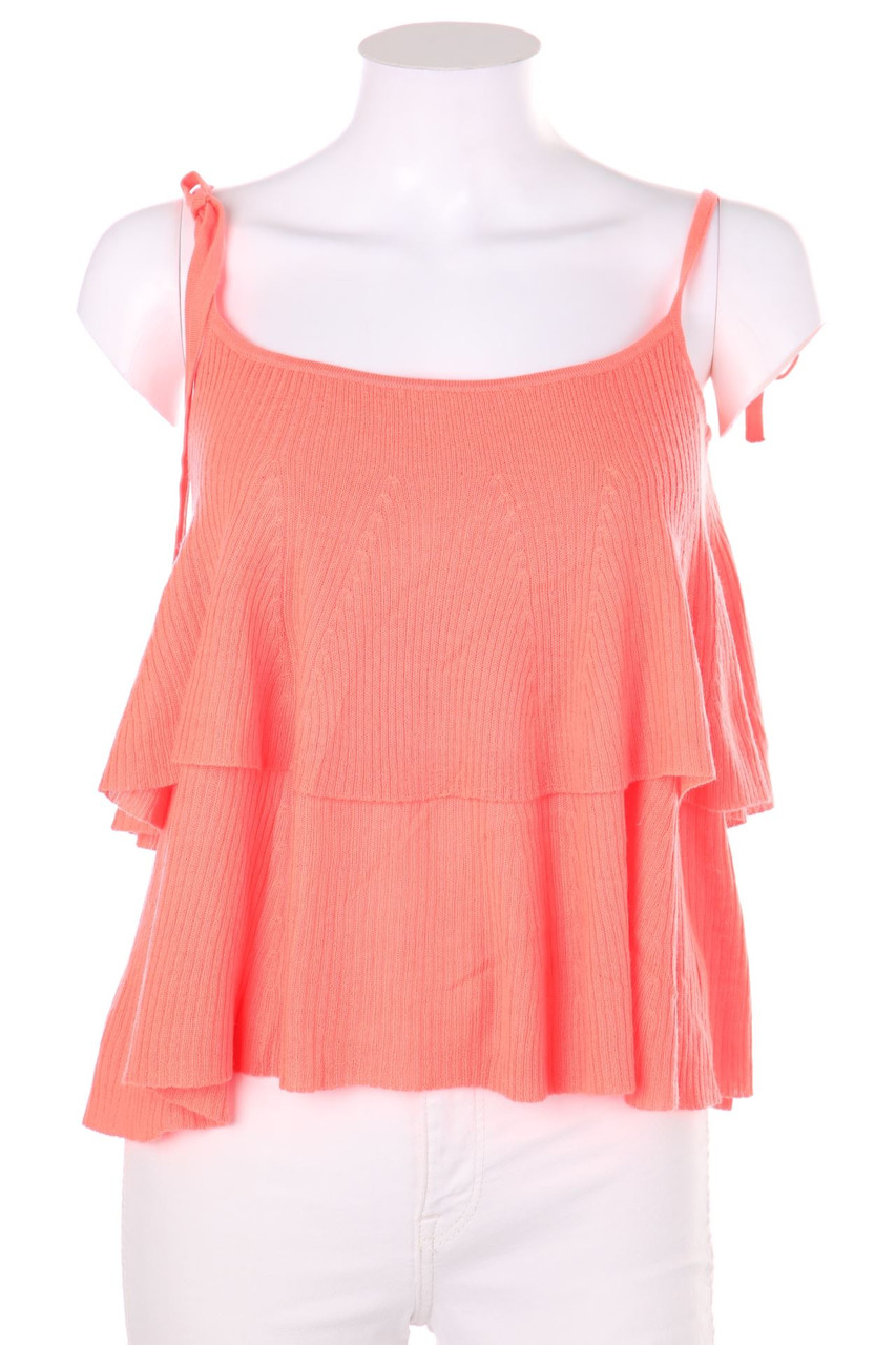 J.CREW - Top, Merino Wool with Volants - S