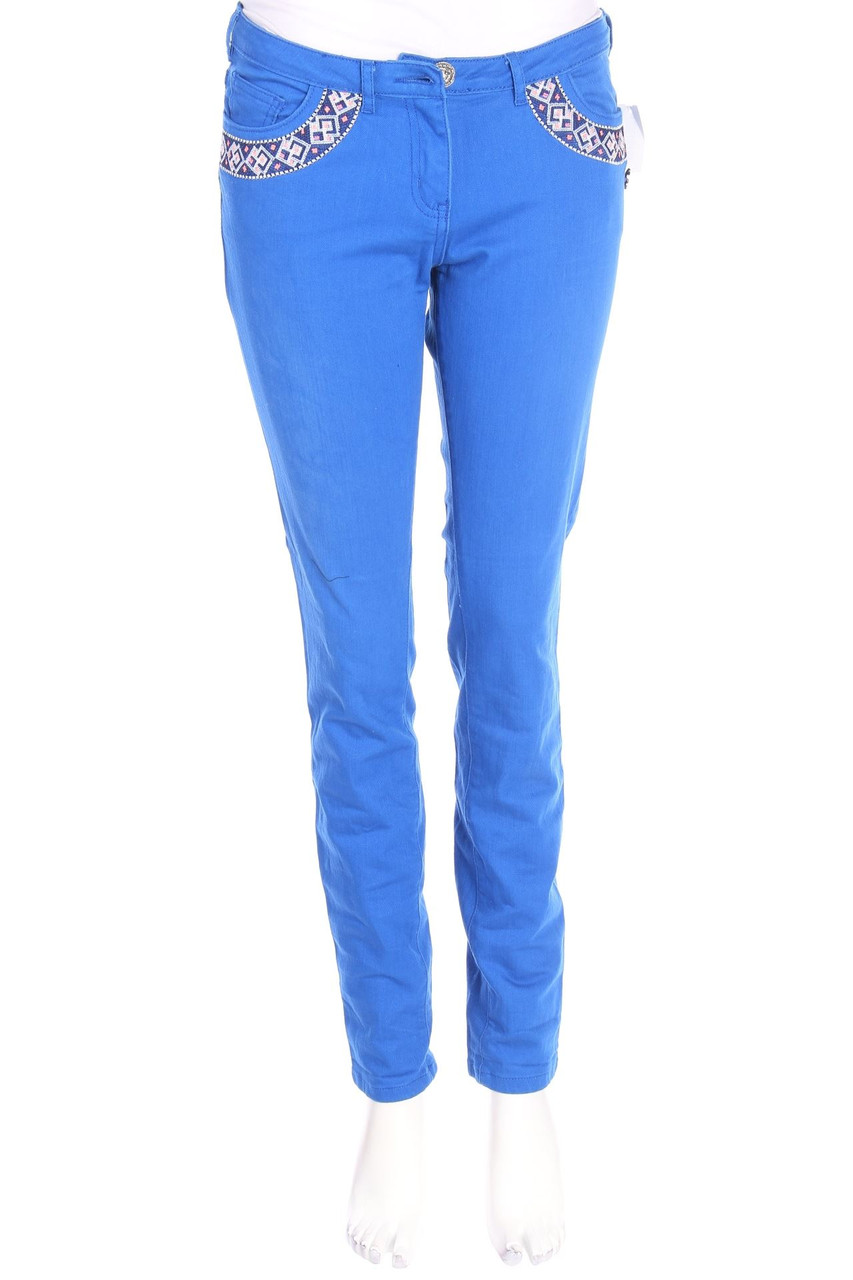 MAISON SCOTCH - Straight Cut Jeans mit Stickereien im Ethno-Stil - W28