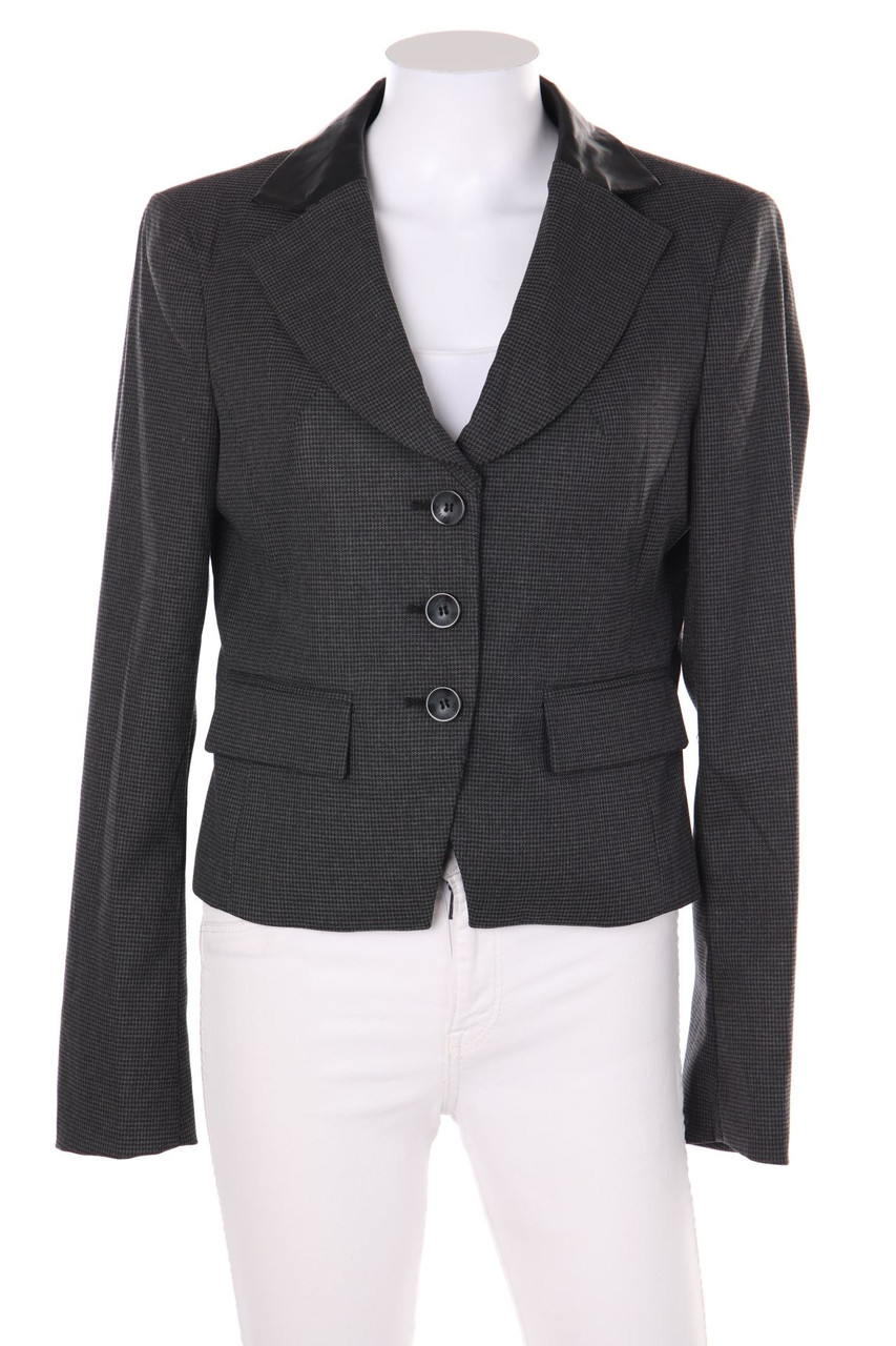 SISLEY - Blazer mit Kunstleder-Details - D 44