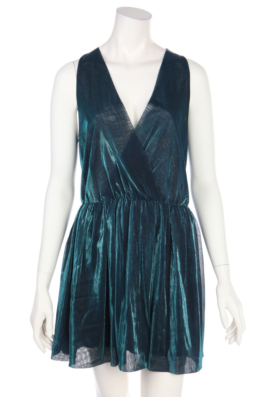 maje - Glitter-Dress with Wrap-Effect - D 36-38