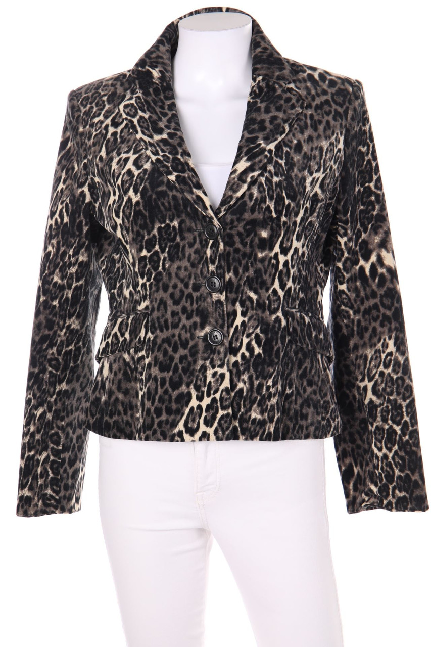 ISABEL DE PEDRO - Blazer, Cotton-blend with Leo Print - D 38