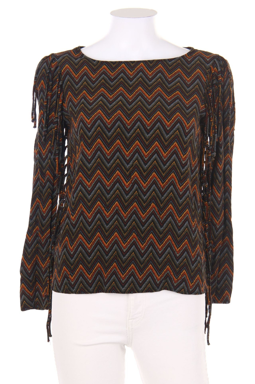 ZARA WOMAN - Bluse mit Zickzack-Muster - S