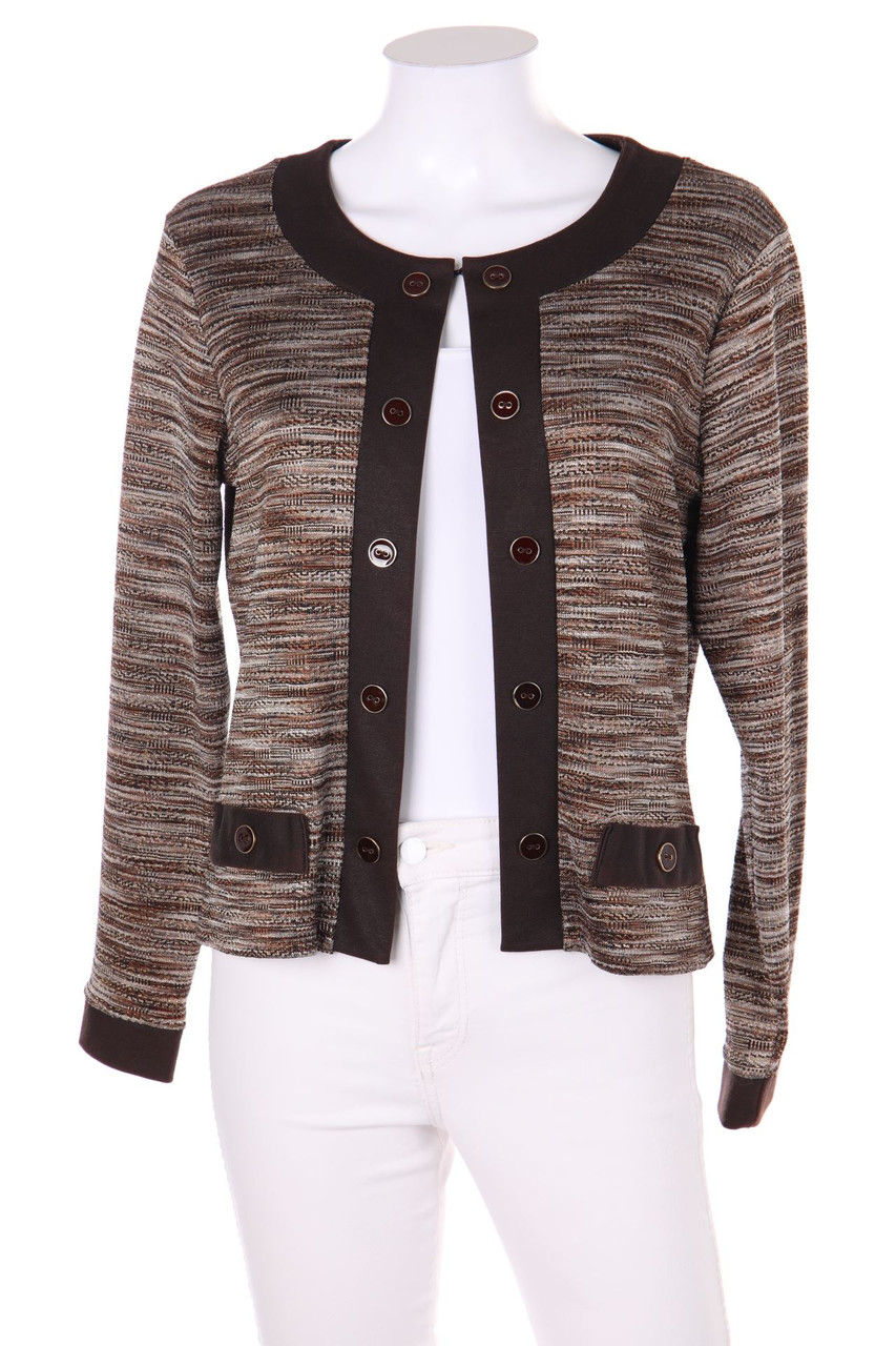 Jus d´Orange - Glitzer-Cardigan mit Streifen - D 38
