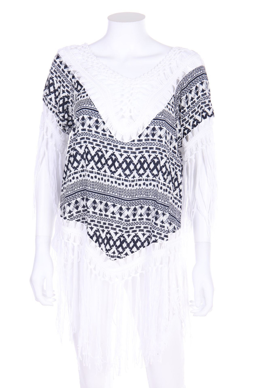 COLLOSEUM - Shirt, Ethno Style with Fringes - D 36-38