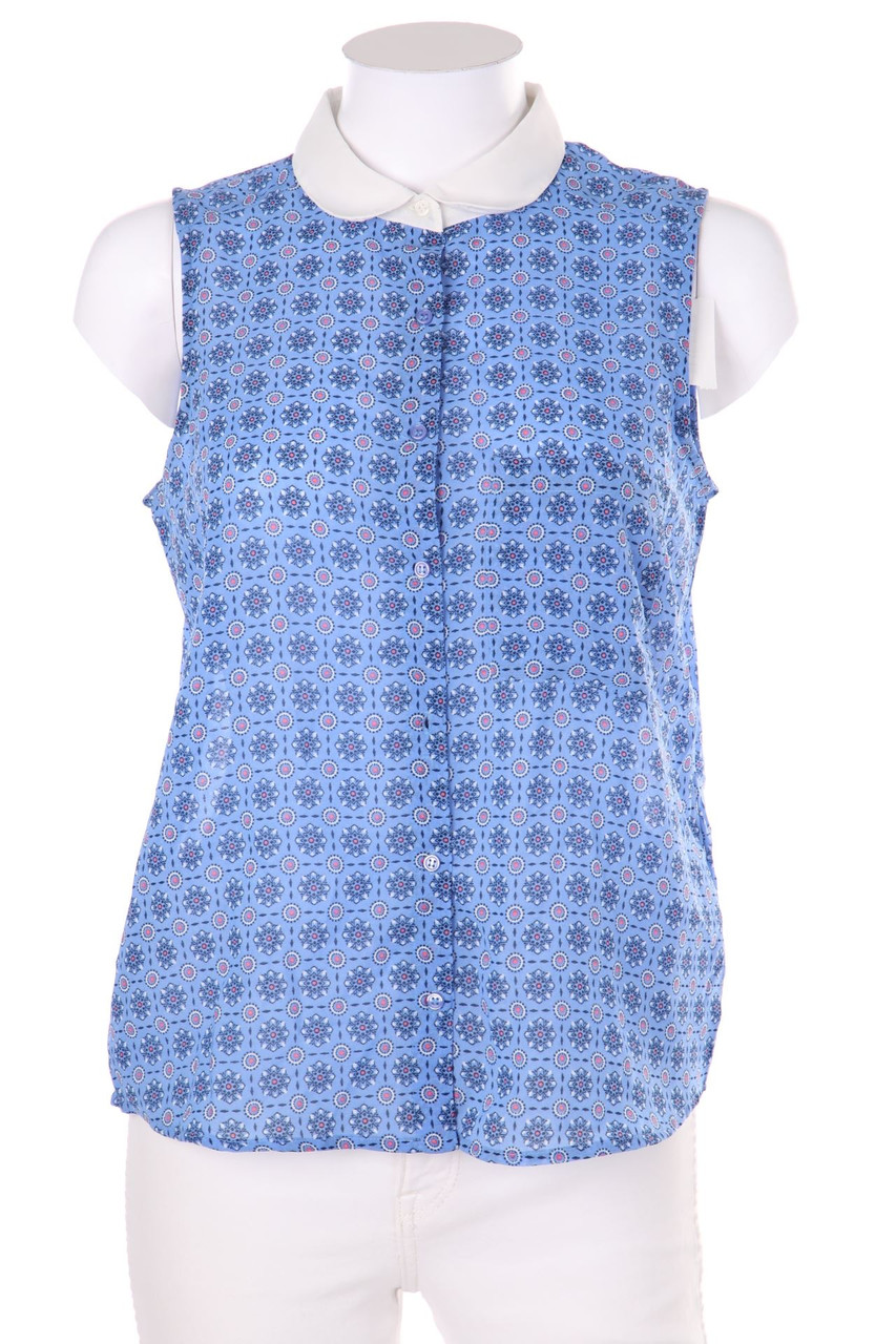 TALLY WEiJL - Sleeveless Shirt Blouse, Crêpe with Peter Pan Collar - D 36