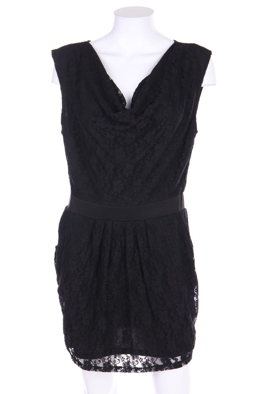 SOAKED IN LUXURY - Kleid aus Spitze mit Wasserfall-Ausschnitt - L