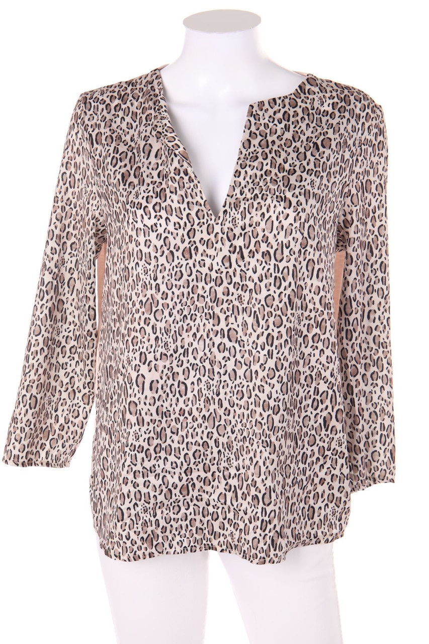 MANGO - 3/4-Arm-Shirt mit Leo-Print - M