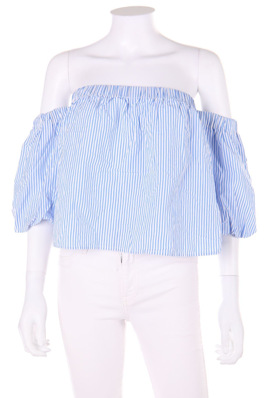 Bershka - Off-the-shoulder blouse with Stripes - L