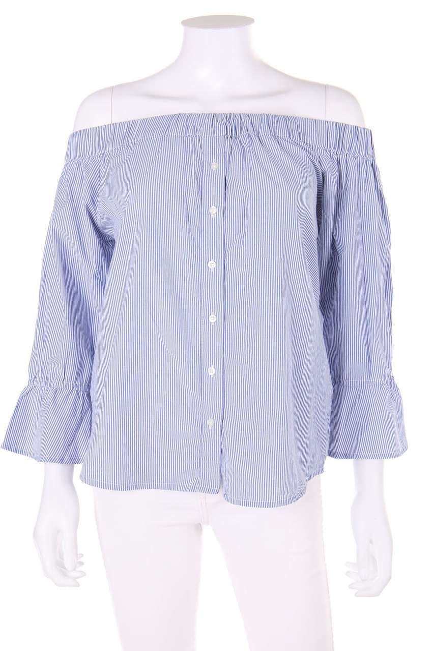 AMISU - Carmen-Bluse mit Volants - S