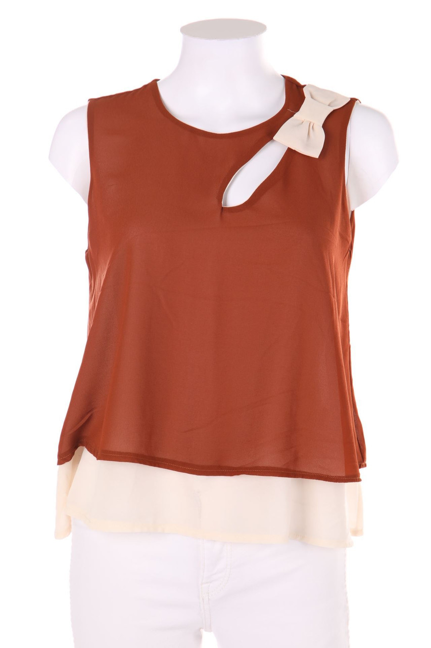 miss miss - Blouse Top, Layer Look with Bow - S