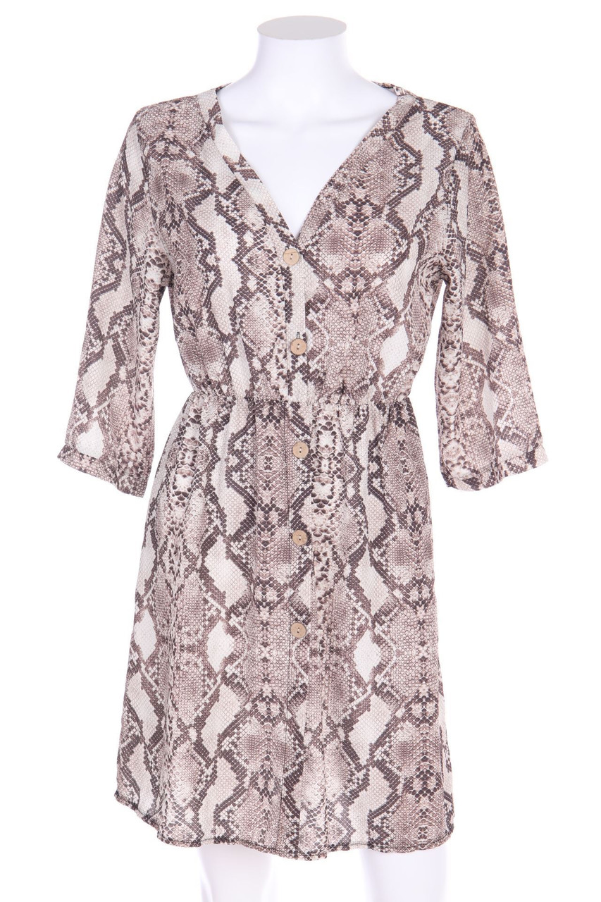 No Label - Shirt Dress with Animal Print - S