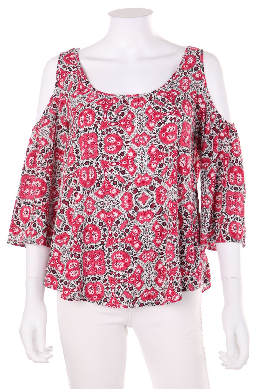 INNOCENCE - Off-the-shoulder blouse with Pattern - D 38