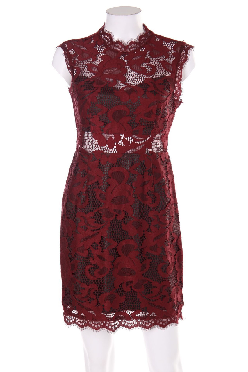 FOREVER 21 - Party-Kleid aus Spitze mit Kunstleder-Details - M