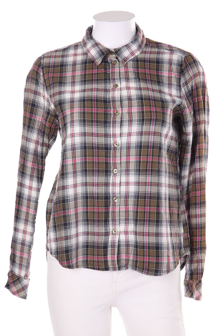 No Label - Blouse, Checked - D 36
