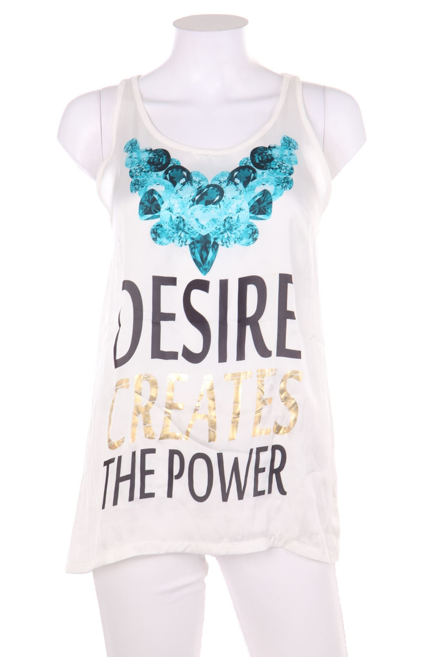 WALK AND TALK - Top with Statement Print - S